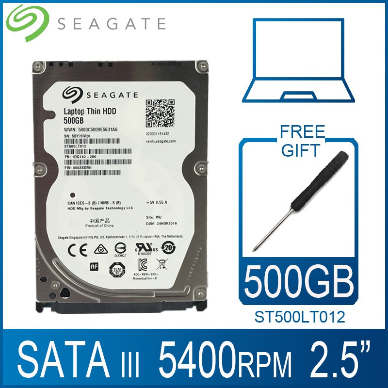 Seagate 500gb laptop hårddisk 500 gb 2.5 " intern hdd hd hårddisk sata iii 6gb/s 16m cache 7mm 5400 rpm för  ps4 notebook