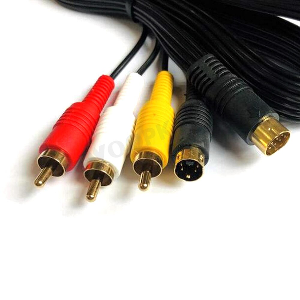 AV-Out with S-Video Connect Cable for Sega Saturn SAV RCA Video Audio Composite Cable 6FT