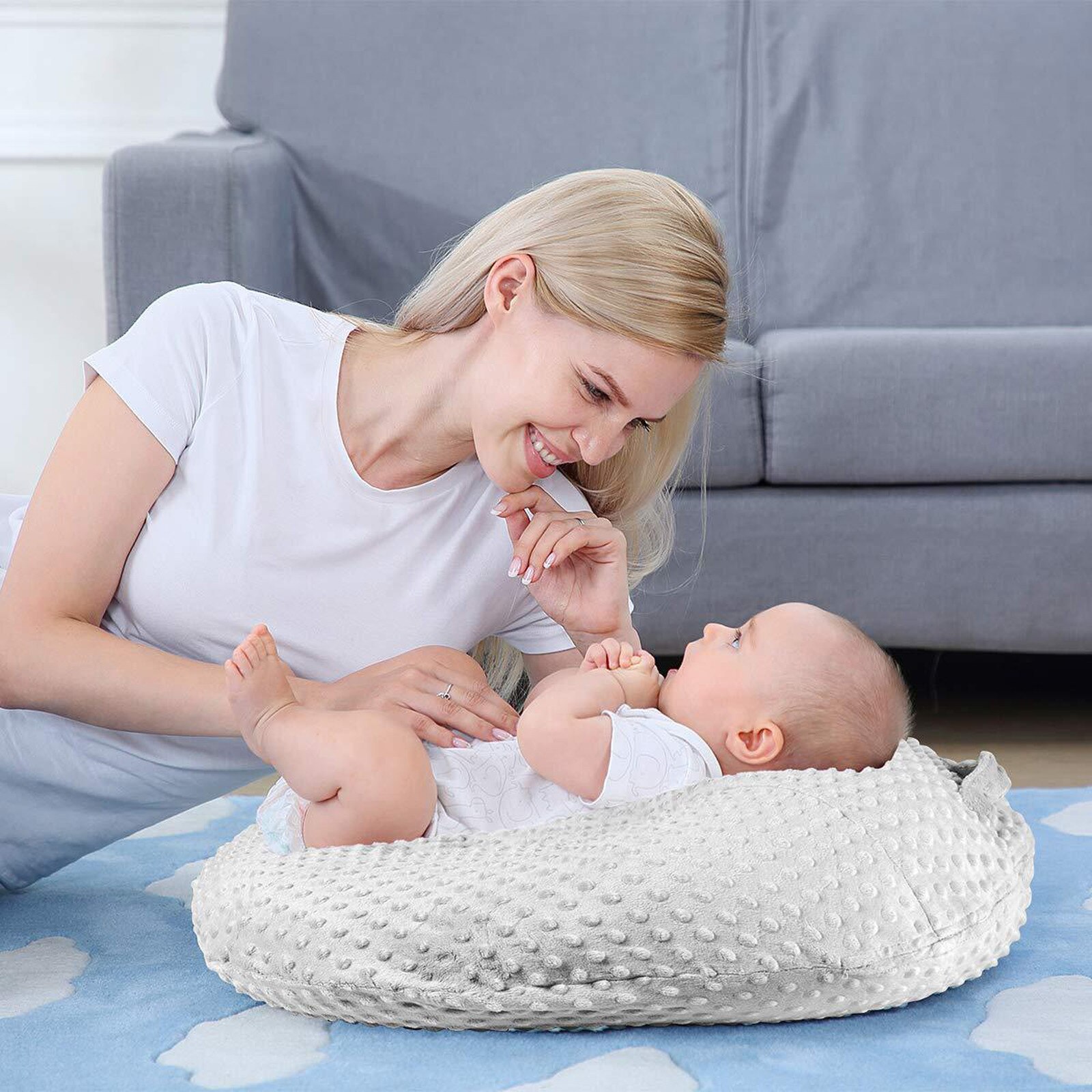 Almohada para bebés recién nacidos, almohadilla de posicionamiento para dormir, antiplana, cojín moldeador de cabeza de bebé, colchón para dormir infantil