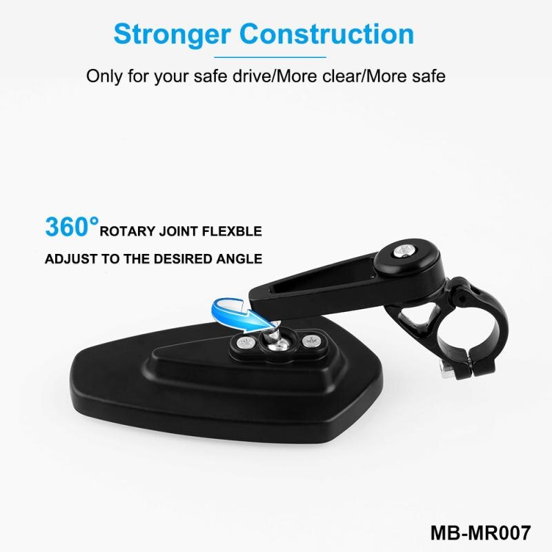 1 Set Motorcycle Aluminum 7/8" 22mm Bar End Side Rearview Mirror Universal Motorbike Bike Handlebar Rear View Mirrors