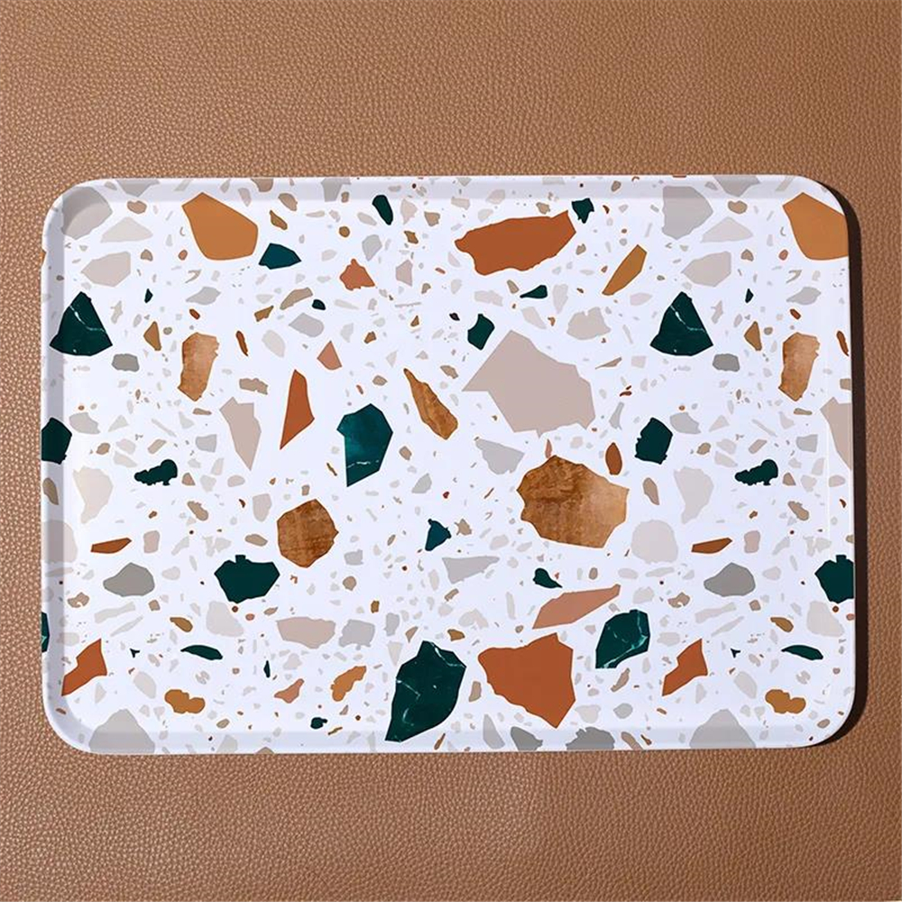 Tea Breakfast Bread Snack Storage Trays Plastic Dessert Serving Square Accessories Cosmetics Dish