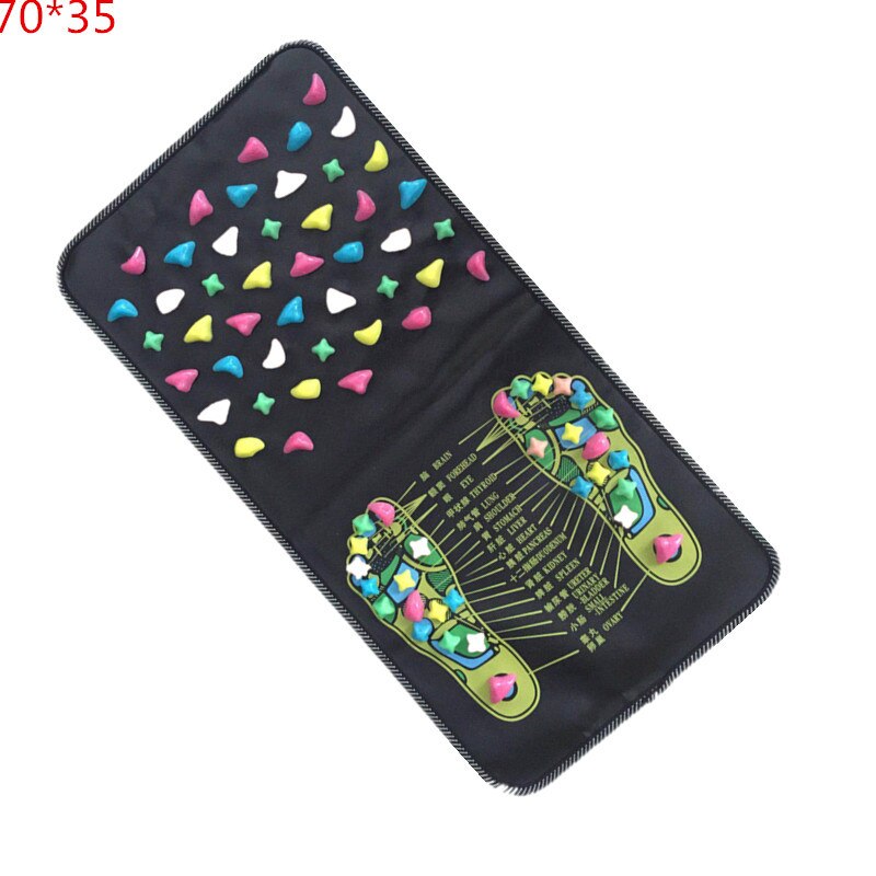 Health Road 70*35 Imitation Stone Foot Massage Mat Pebble Fitness Equipment Walk on Stone Mat