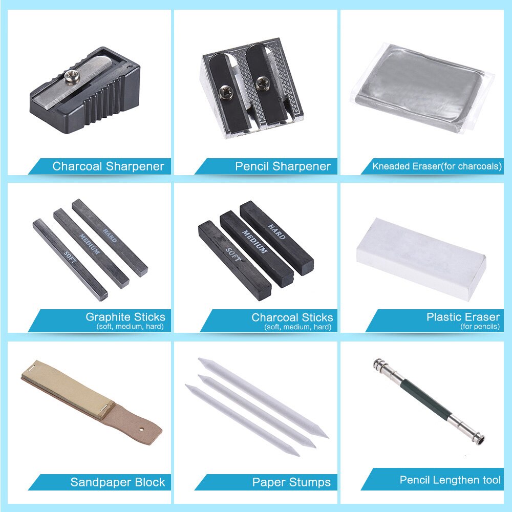 36Pcs Drawing Pencil Set for Artists Calligraphy manga Art Stationery Supplier Painting Graphite Sketch Pencil Fineliner Pens