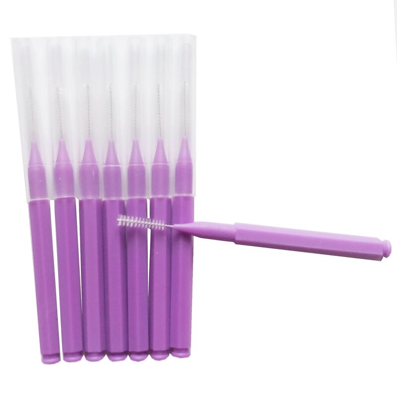 8Pcs/Set Tooth Floss Oral Hygiene Floss Soft Interdental Brush Toothpick Healthy For Teeth Cleaning Oral Care: Purple