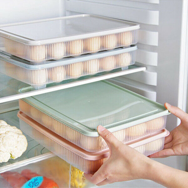 Clear Plastic Ei Doos Keuken Ei Opbergdoos 24 Grid Eieren Houder Stapelbaar Keuken Koelkast Ei Verse Doos Eieren Lade