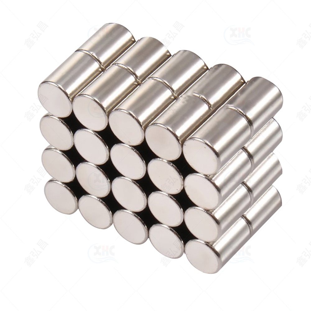 Imanes de neodimio redondos de 6mm de diámetro, 1,5/2/3/4/5/6/8mm de espesor, artesanía fuerte, N35 imán permanente, 10 Uds.