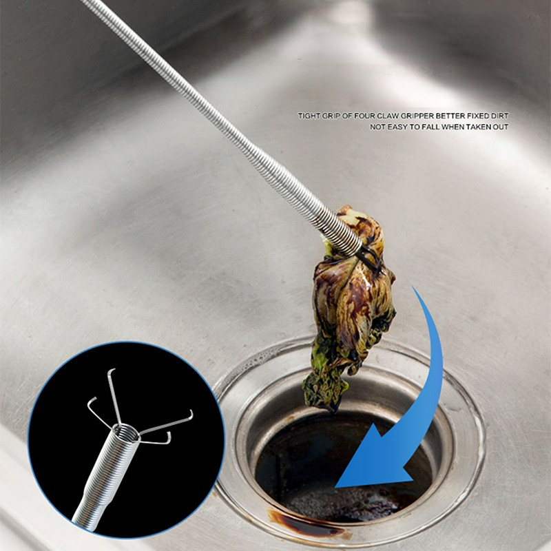 Tuyau de nettoyage d'évier de cuisine, piston et éviers, débouchage des toilettes d'égout avec poignée de maintien, approvisionnement d'usine, déboucheur de micro à quatre mâchoires