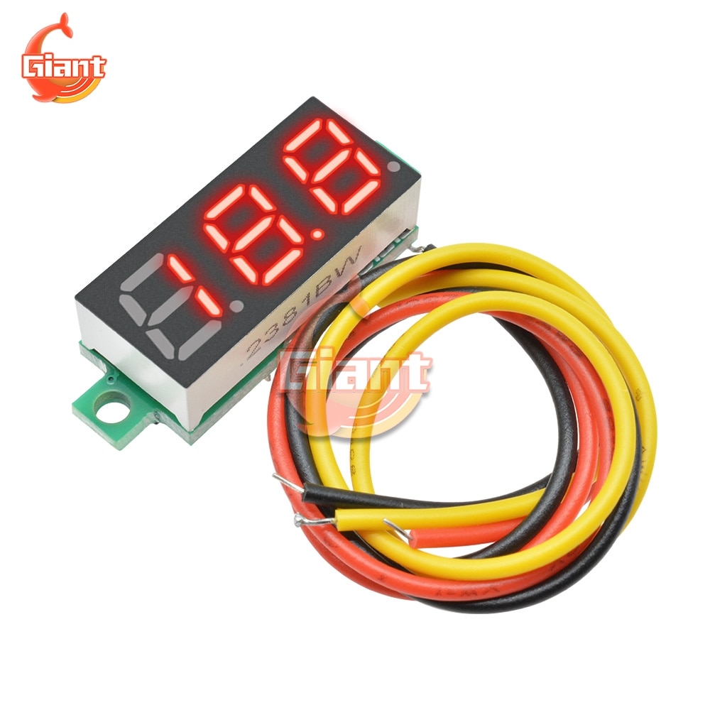 0.28 ''Dc 0-100V Mini Voltmeter Spanning Meter Gauge Led Display Digitale Volt Spanning Tester Detector Monitor gereedschap Dc 5V 12V 24V