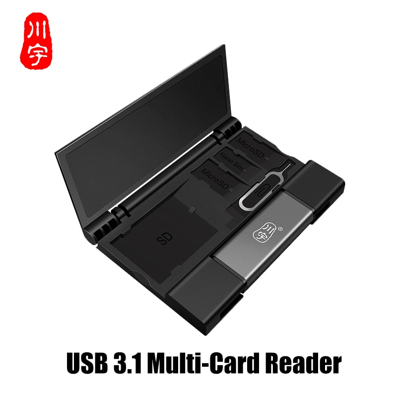 USB3.1 geheugenkaart doos kaartlezer OTG multifunctionele kaartlezer SD TF dual card slot USB/Type -C/MicroUSB interface