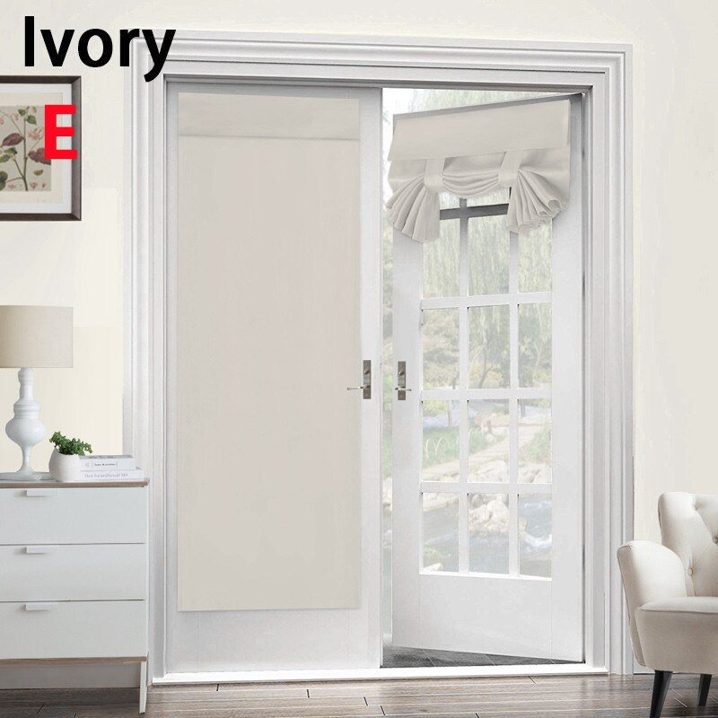 1PCS high-grade soundproof and high shading French door curtains without perforation Velcro curtains S7: E