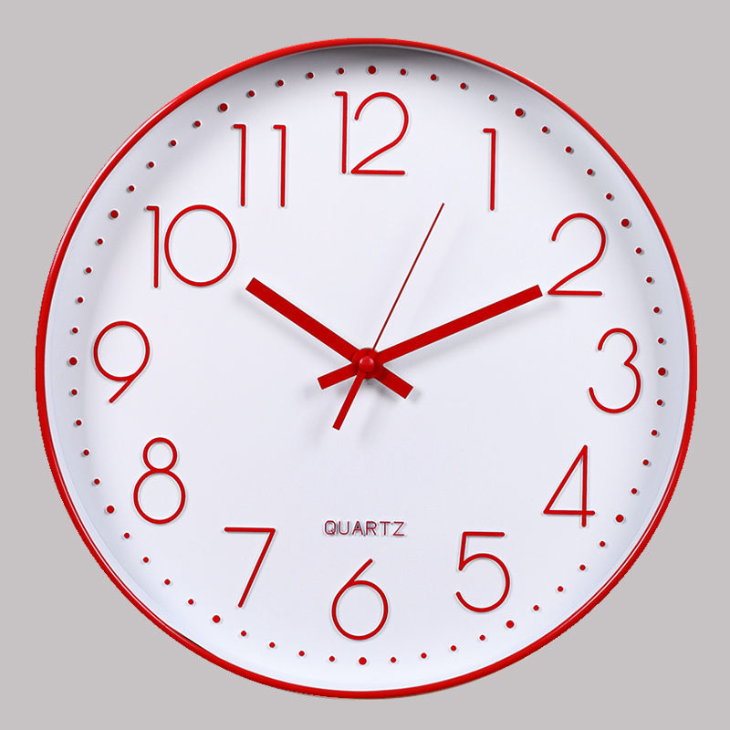 Vermelho silencioso relógio de parede digital mecanismo incomum metal nordic cozinha relógio de parede salão pendurado relojes de pared relógio para perguntar