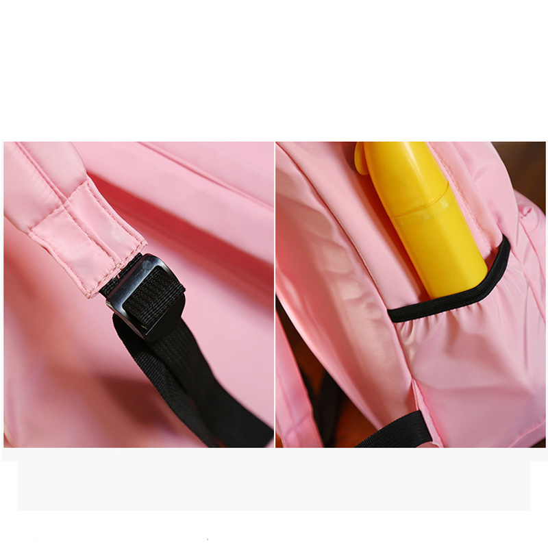 Teens Women Backpack Schoolbag for Girls Teenage pink School Bags Cute Cat Ears Nylon Back Pack Female Book Bag Casual