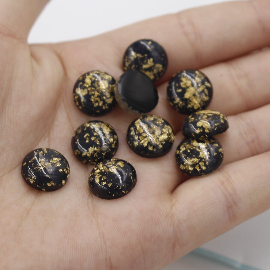 12 mm 50 stk flatback harpiks opal sten prikket runde rhinestones cabochons perler flad ryg harpiks til gør-det-selv øreringe/hårdekoration: 13