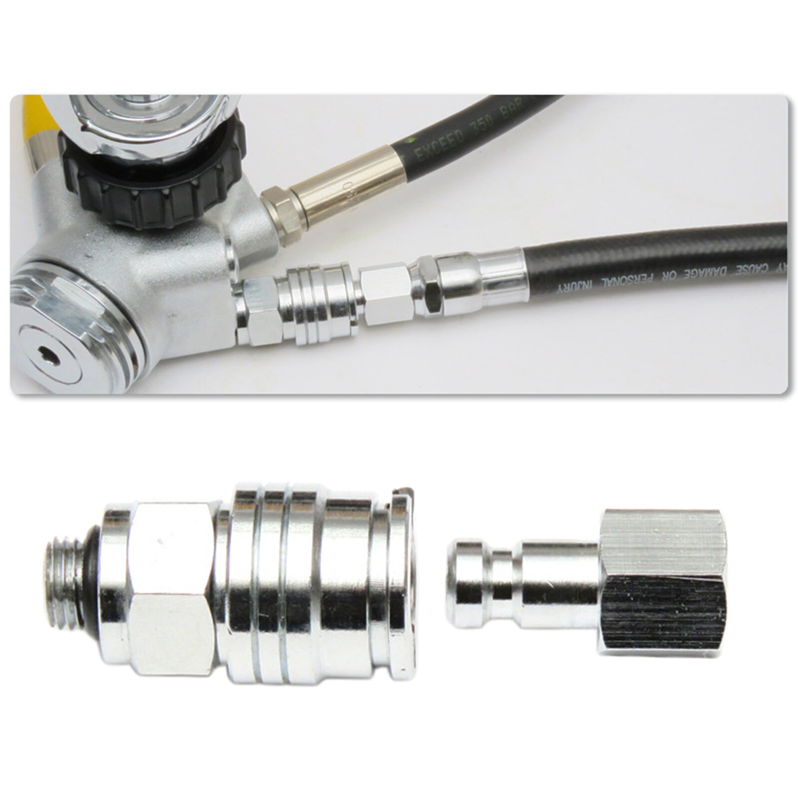 LPG Gas Adapter 1/2 R x 1/4 LKS, Messing Gas-Schlauch-Adapter für
