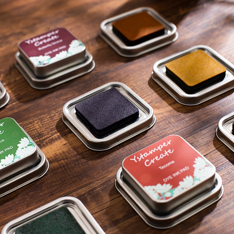 Stamp Ink Pads for Rubber Stamps Waterproof Pads for Acid-Free Non-Toxic Card Making Wood Fabric and Paper