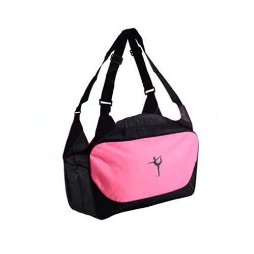 Multifunktionelt vandtæt tøj rygsæk yogamåttetaske til kvinders håndtasker fitness gym pilates rejse sports taske uden måtten: Lyserød