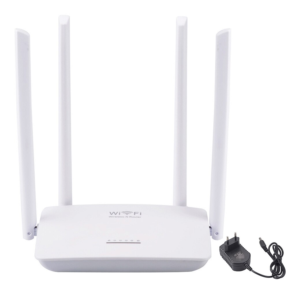 2,4G kabellos Router wifi 300Mbps 4 Antennen Drahtlose WiFi Starke Signal Heimgebrauch Router Booster: EU Stecker