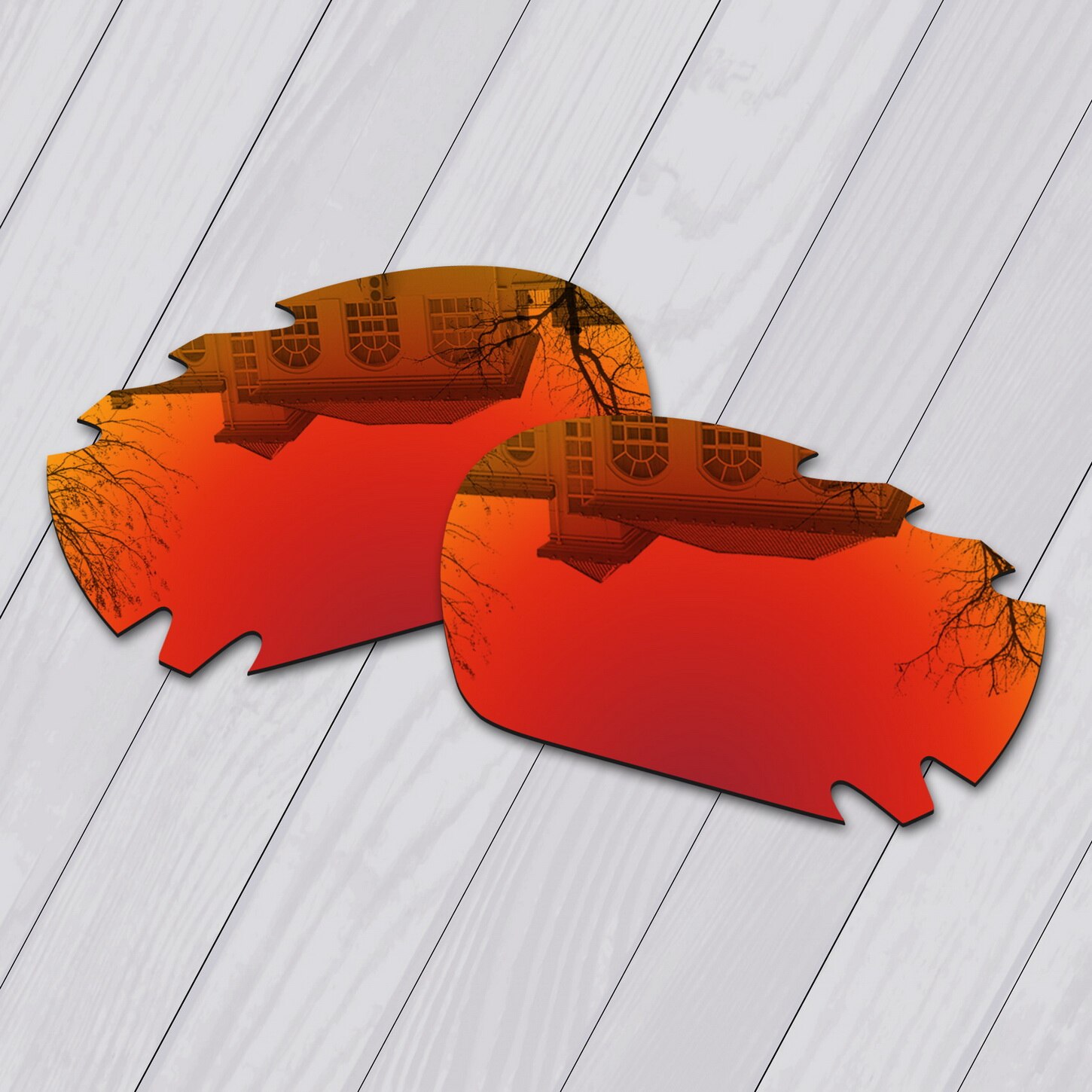 EOS Polarisierte Verbesserte Ersatz Linsen für Oakley Kieferknochen entlüftet Sonnenbrille-Mehrere Wahl: rot nicht-polarisiert