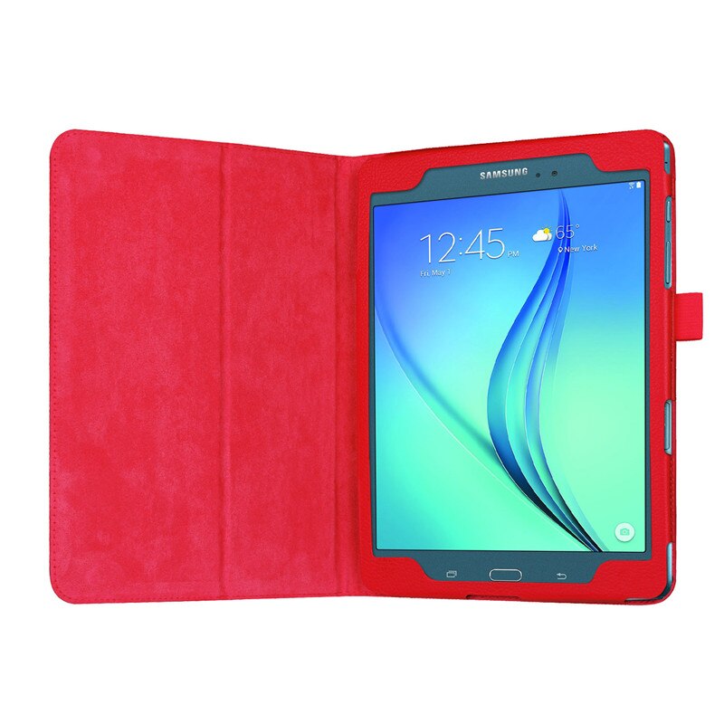 Solid Leather Case For Samsung Galaxy Tab A 8.0'' T350 T355 SM-T355 SM-T350 Tablet Stand Folding Protective Shell Case