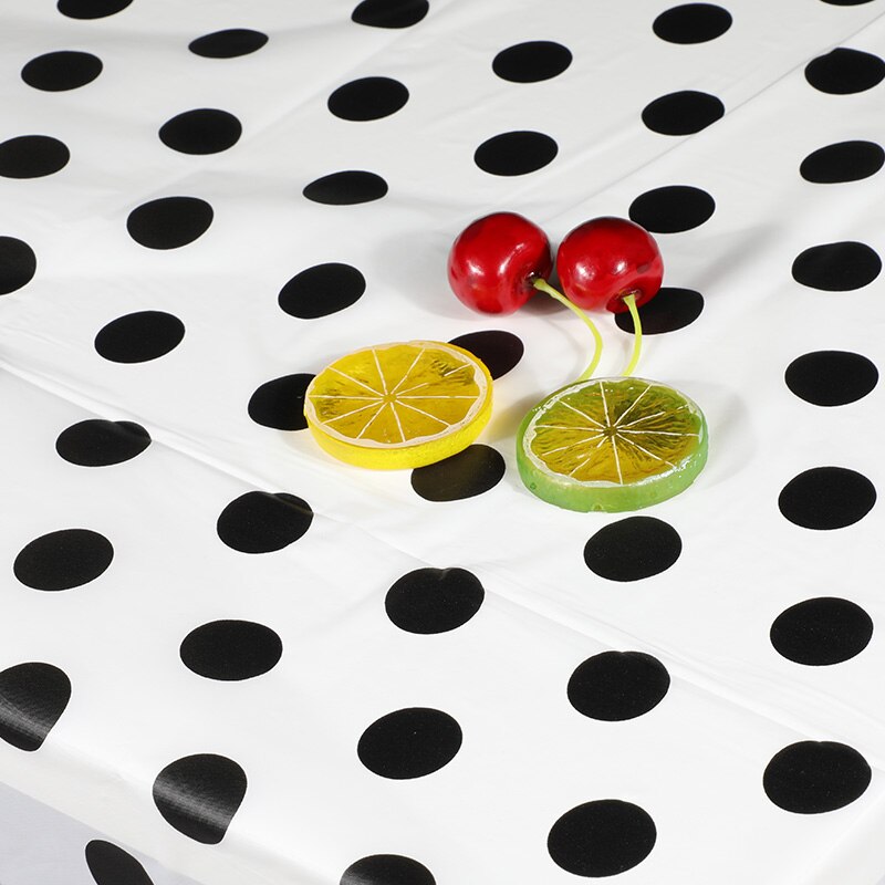 Mantel de PE desechable D & Z 1 ud. Cubierta de mesa de Picnic impermeable de punto negro molido blanco
