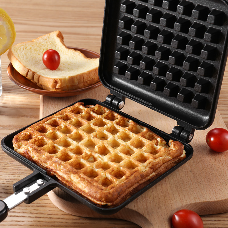 Non-stick vafler maker skimmel firkantet jern maskine bageplade kageproducent køkkenredskaber smag æg mix ovn
