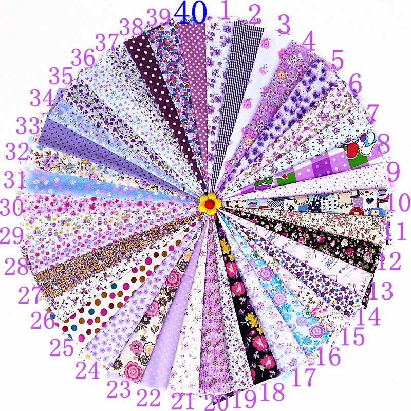 purple Fabric scrap 20x30cm purple floral clothing tissu tilda doll cotton home textile sewing patchwork fabric quilting cloth