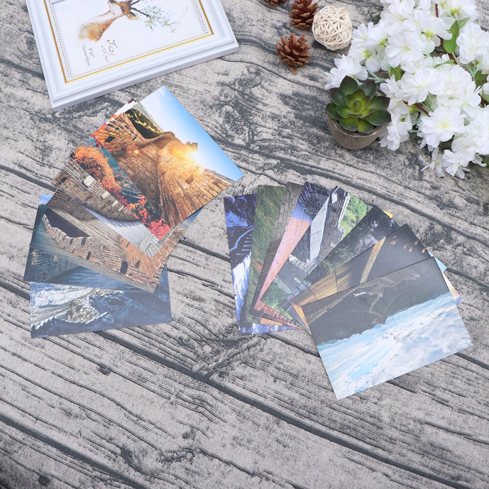 15Pcs Traditional Chinese Postcards The Great Wall Photography Series Postcard Cards Stationery