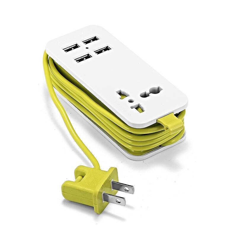 US Japan Plug Extension Socket Outlet US CHN Travel Power Strip Surge Protector With 4 USB 5V 2A Smart Phone Charger Wall