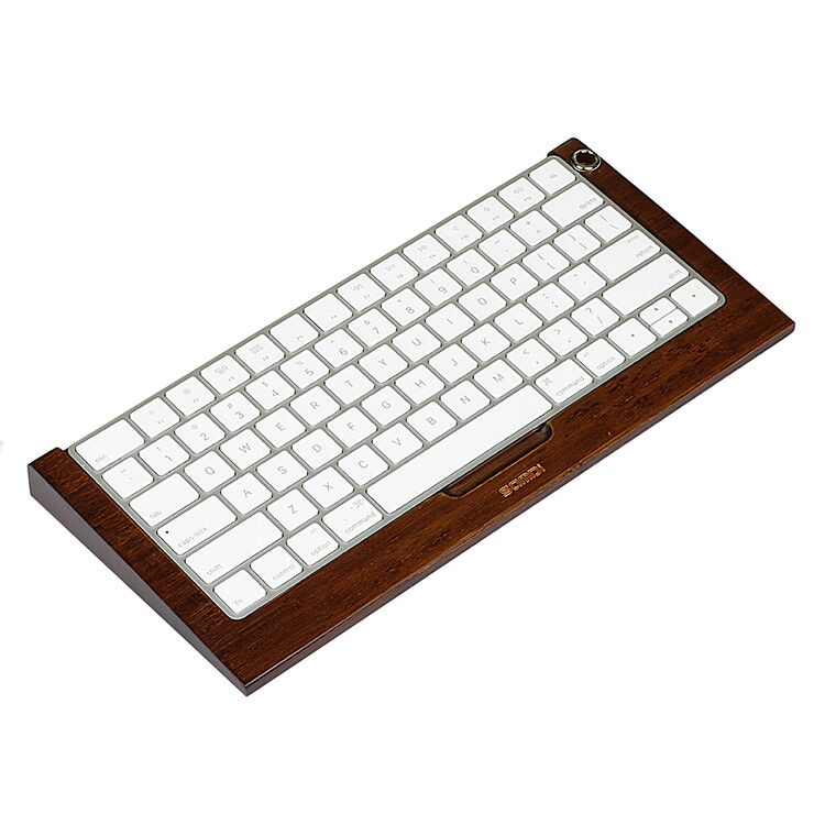 Bamboe Hout Ambacht Bluetooth Wireless Keyboard Stand Dock Houder Voor Apple Imac