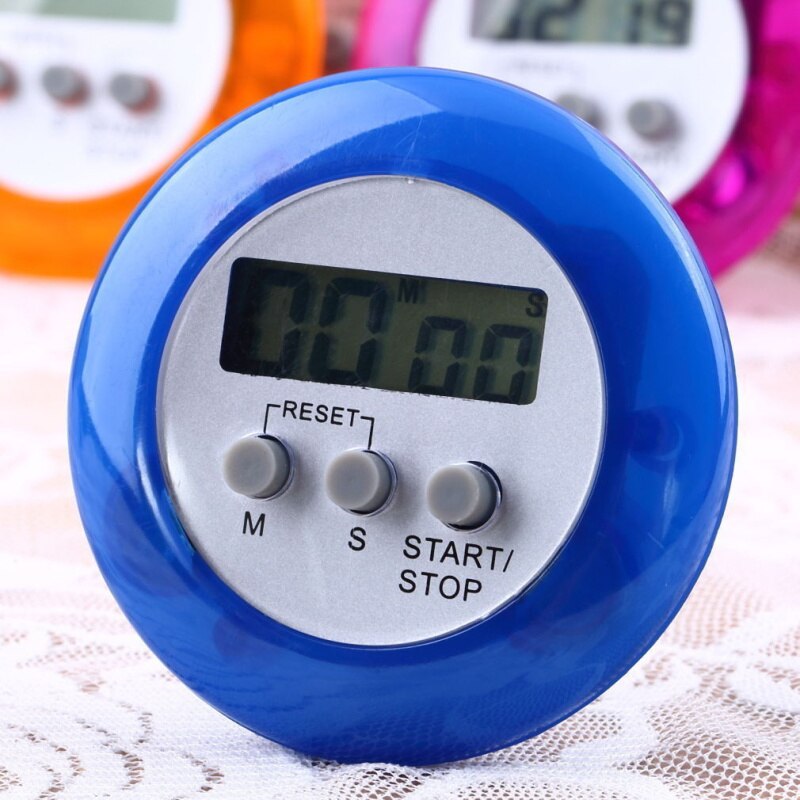 5 Colors Digital Kitchen Timer Round Electronic Countdown Round Shape Alarm