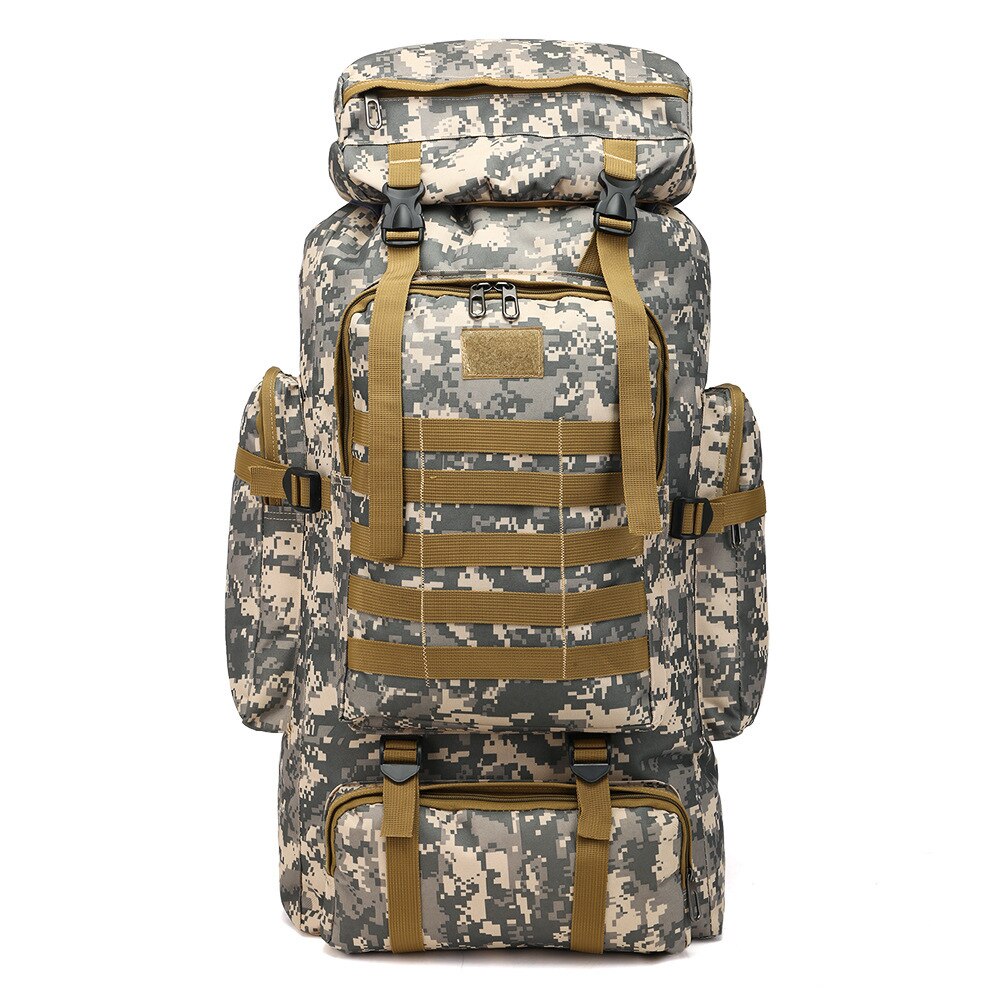 Grænseoverskridende rygsæk stor kapacitet 80l rygsæk camouflage udendørs rygsæk rejse bjergbestigningstaske