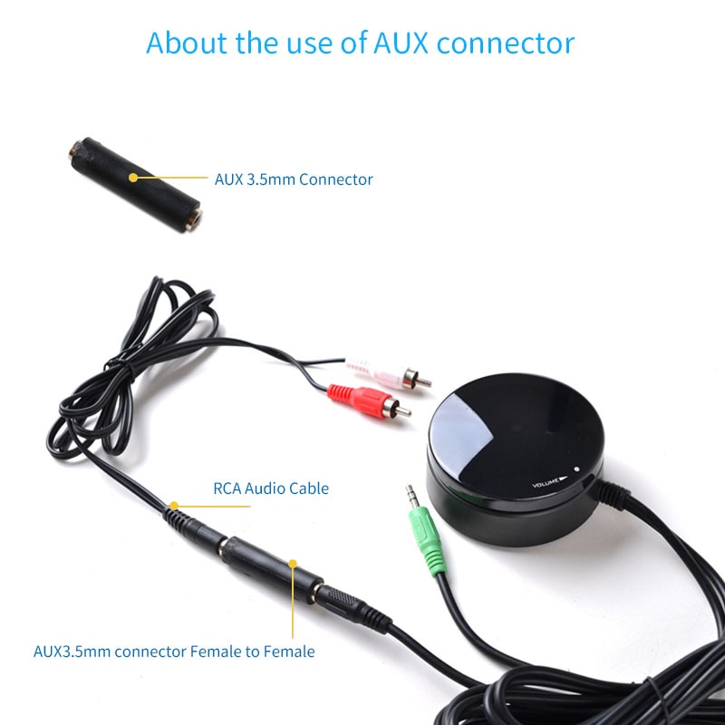 Unisian Audio Volume Bedrade Controller Aux 3.5Mm Signaal Volumeregeling Door Kabel Aanpassing Voor Luidsprekers Versterker Systeem