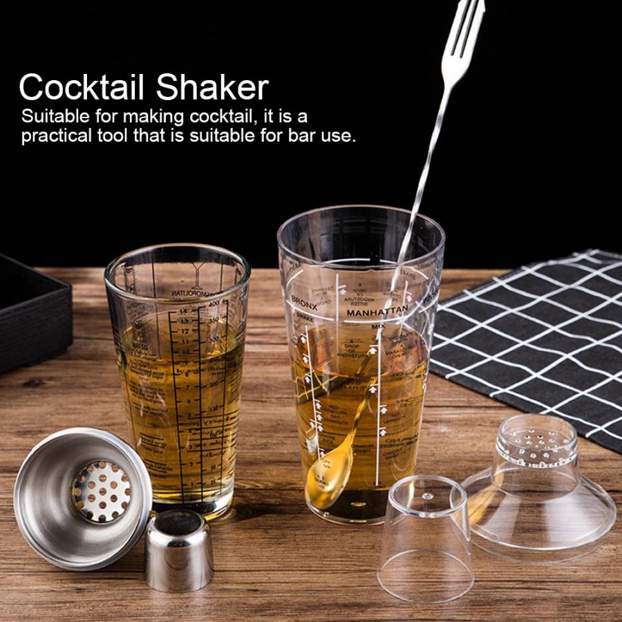 Cocktail shaker drink mixer blanda skakning verktyg bartender bar tillbehör med skala