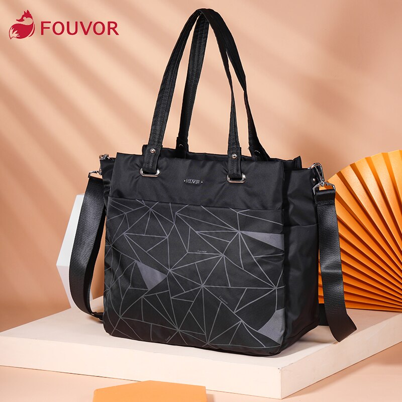 Fouvor Große-kapazität tasche frauen multi-tasche schulter tasche neue handtasche Oxford tuch handtasche leinwand umhängetasche 2915-13