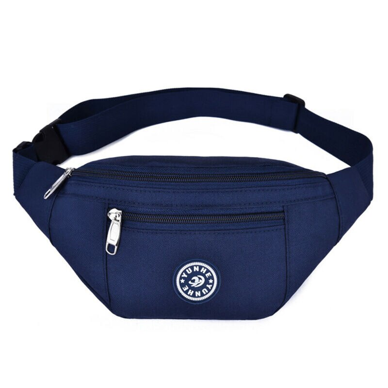 B & L Frauen Männer lässig Sport Reise miserabel Tasche fanny Pack Einfarbig Reißverschluss Taille Pack