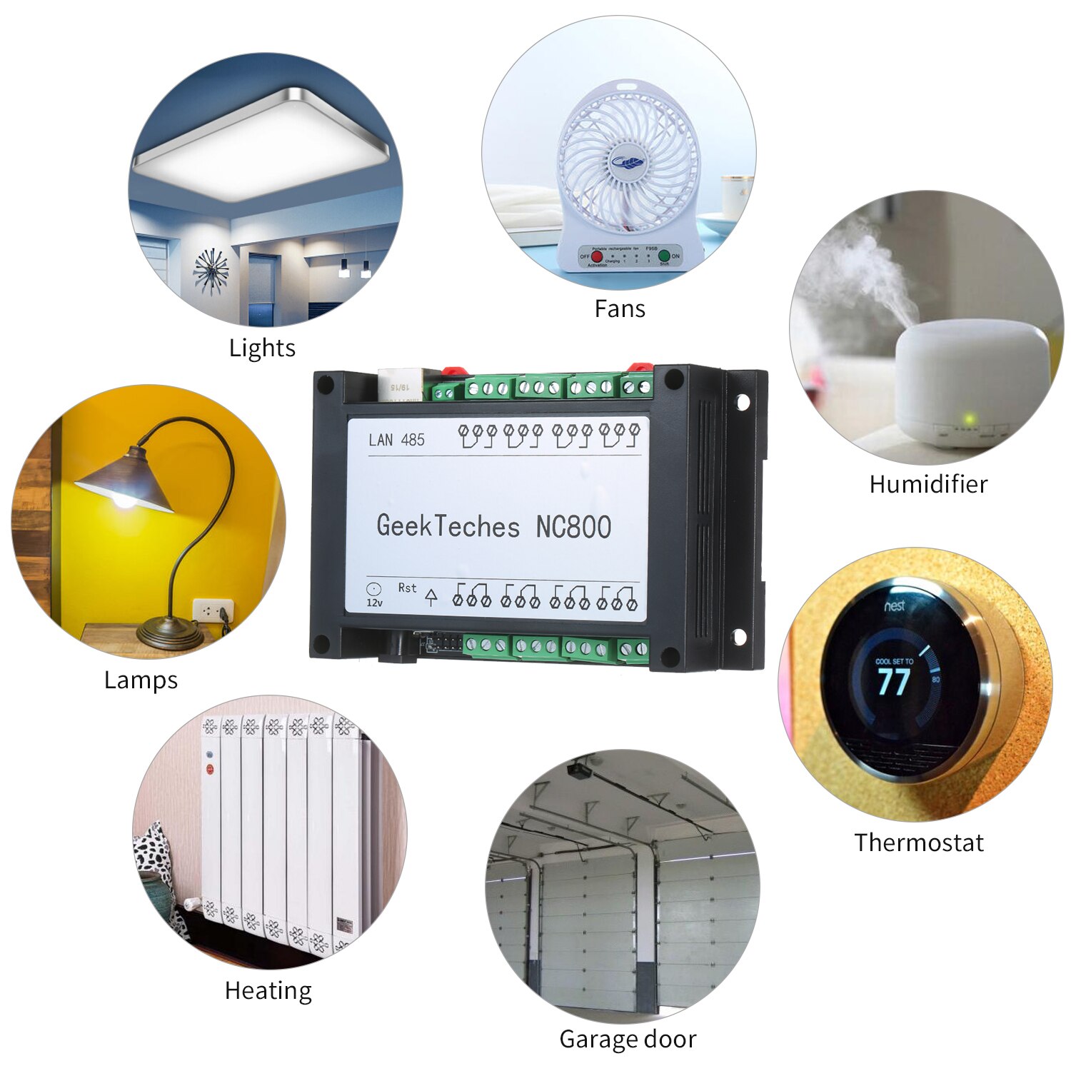 TCP/IP Remote Controller Module with 8 Channel Relay(WEB) 9V-40V Smart Home Automation Switch Module