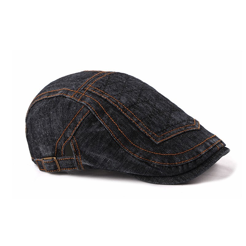 [AETRENDS] Newsboy Cap Beret Hats for Men Denim Caps for Driving Outdoor Activities Z-6593