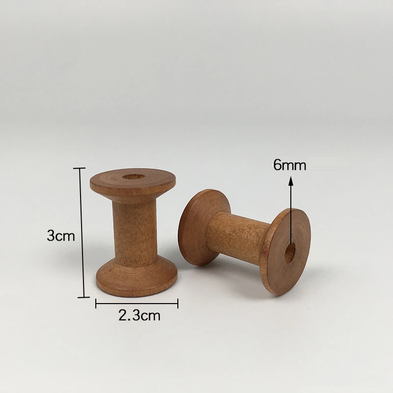 Vintage Wooden Spools DIY Reels Organizer for Sewing Ribbons Twine Wood Crafts Tools Thread Wire Spool Needlework Supplies: Light Grey