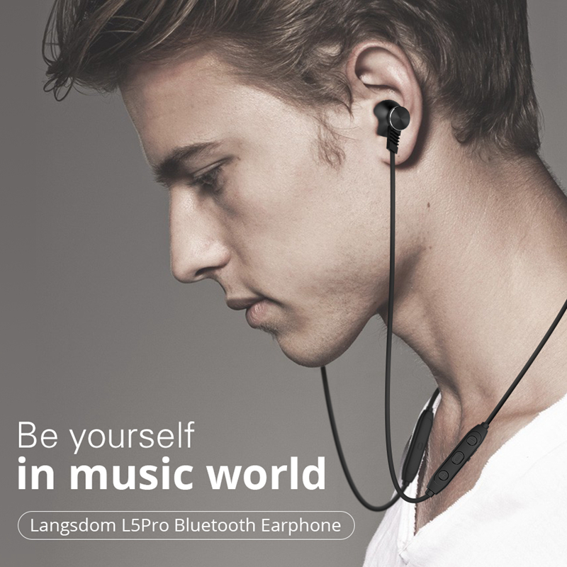 Langsdom L5PRO/L5B Luetooth Oortelefoon Met Hd Mic Metalen Stereo Draadloze Koptelefoon Hoofdtelefoon Auriculare Bluetooth Headset Voor Telefoon