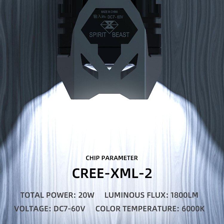 SPIRIT BEAST Motorcycle Lighting Accessories Spotlight LED Highlight off-road Motorcycle Universal Auxiliary Strobe Light Spotli