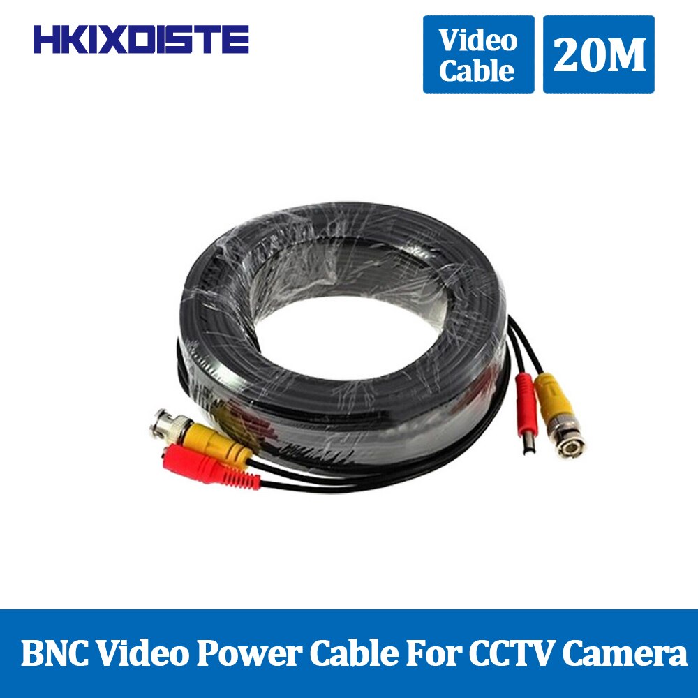 Hkixdiste 65ft 20M Cctv Kabel Bnc Video Kabel Power 20M Voor Surveillance Security Camera Dvr Systeem Kit Cctv accessoires