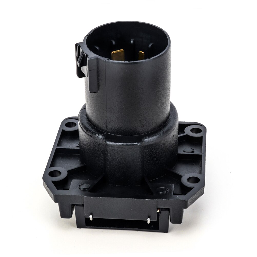 6-24V 7 Pin Oblate Trailer Plug 7 Way Blade Socket Adapter Wiring Connector With Round Dust Cap For Motor Home Cars A30