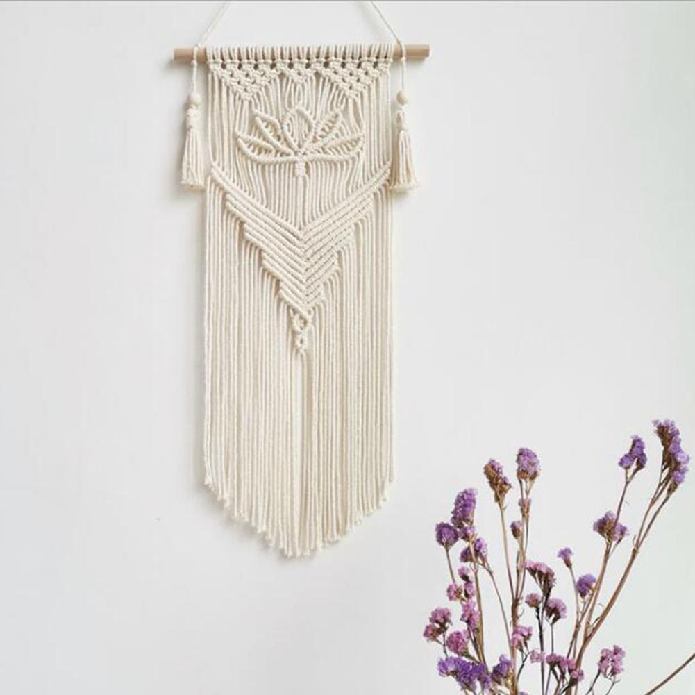 nordisch Macrame gewebte Tapisserie Boho schick Bohemien Zauberstab Hängen Hause Dekoration Handwerk Baumwolle Seil gewebte Innen Kunst Raum Decortion
