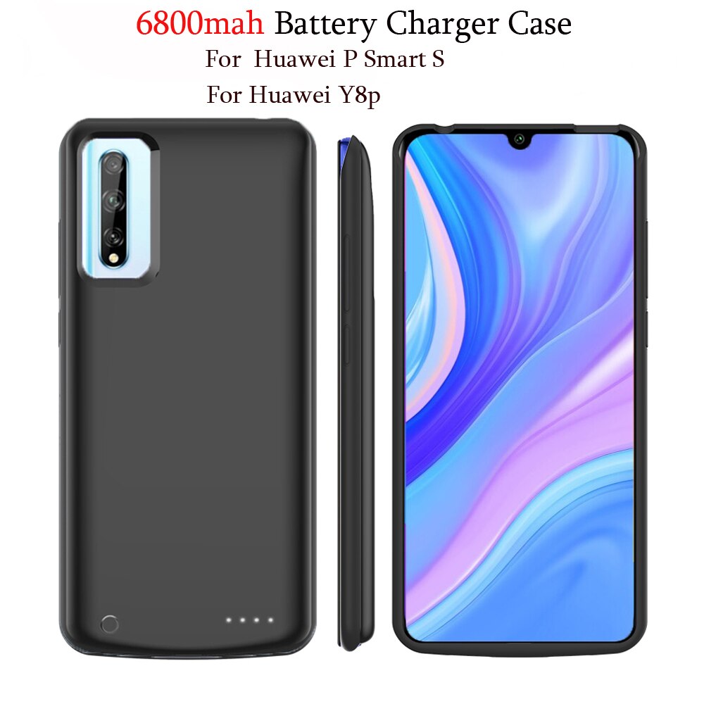 6800Mah Power Bank Battery Charger Case Voor Huawei Y8p Externe Backup Opladen Cover Voor Huawei P Smart S Batterij case