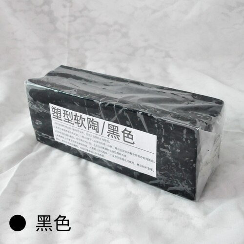 Pâte polymère douce 450 professionnelle de , pâte à cuire au four, bricolage, Sculpture de poupée, modélisation du sol en céramique, poterie: 450g black