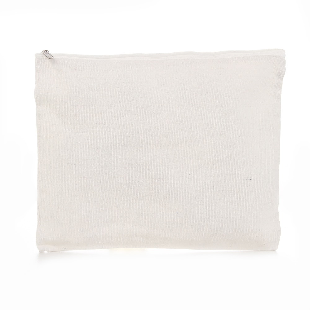 Bolsas de lona blancas brillantes, para manualidades DIY, bolsa Cosmatic 11 3/4x9 1/2 pulgadas