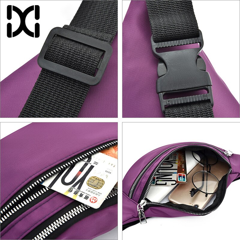 Fanny pack for kvinner vanntette lommebager damer bumsekk reise sport crossbody brystvesker unisex skulder hofteveske