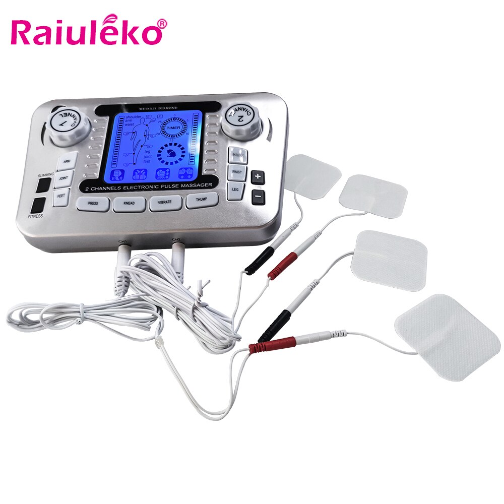 Tens EMS Muscle Stimulator 12Modes Electric Pulse Massager Digital Therapy Machine Massager Pain Relief Tool Health Care Machine