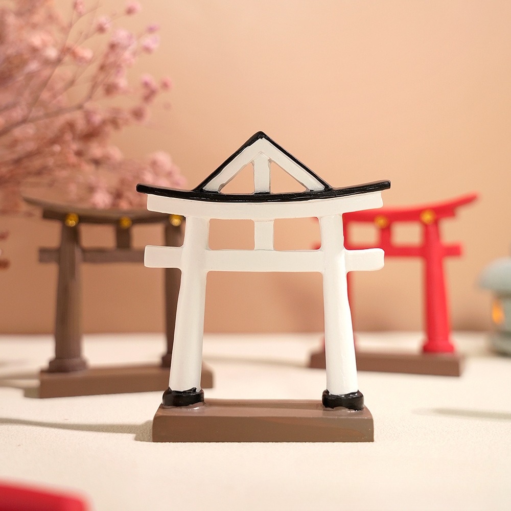 Puerta Torii en miniatura, templo japonés Shinto, jardín, Mini adorno arquitectónico asiático para casa, decoración de pecera, decoración china