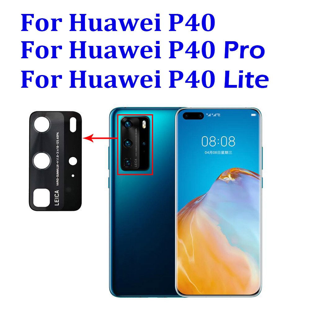 Originele Achteruitrijcamera Glas Lens Voor Huawei P20 P30 P40 Lite E P40 Pro P40 Lite 5G Glas Lens camera Met Lijm Vervanging Tool